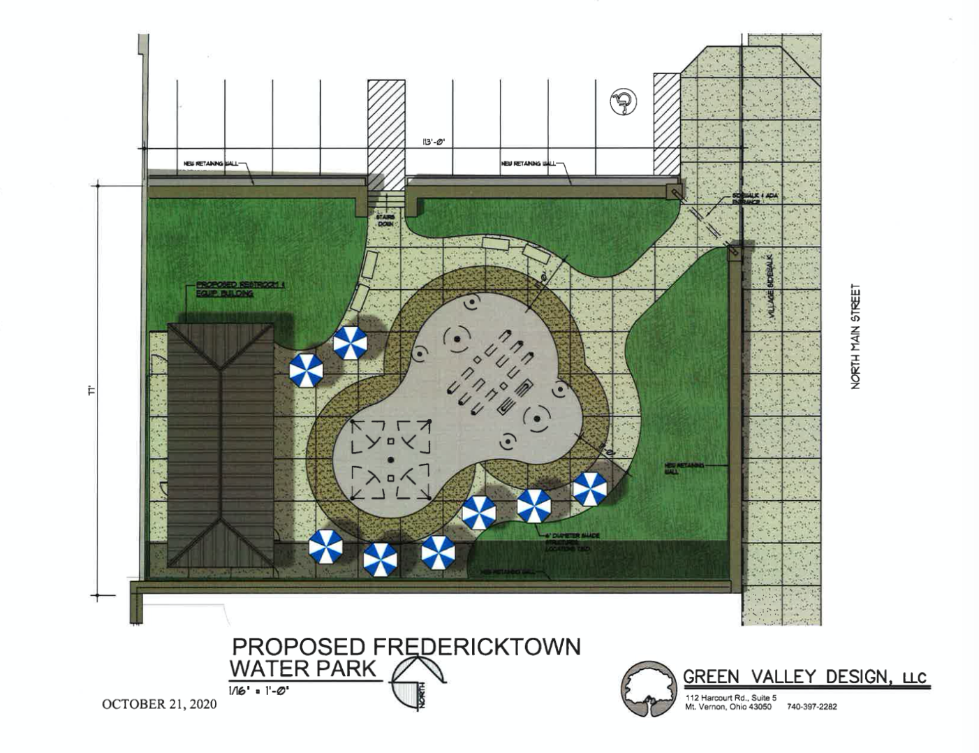 Fredericktown plaza, water amenities to be completed by fall