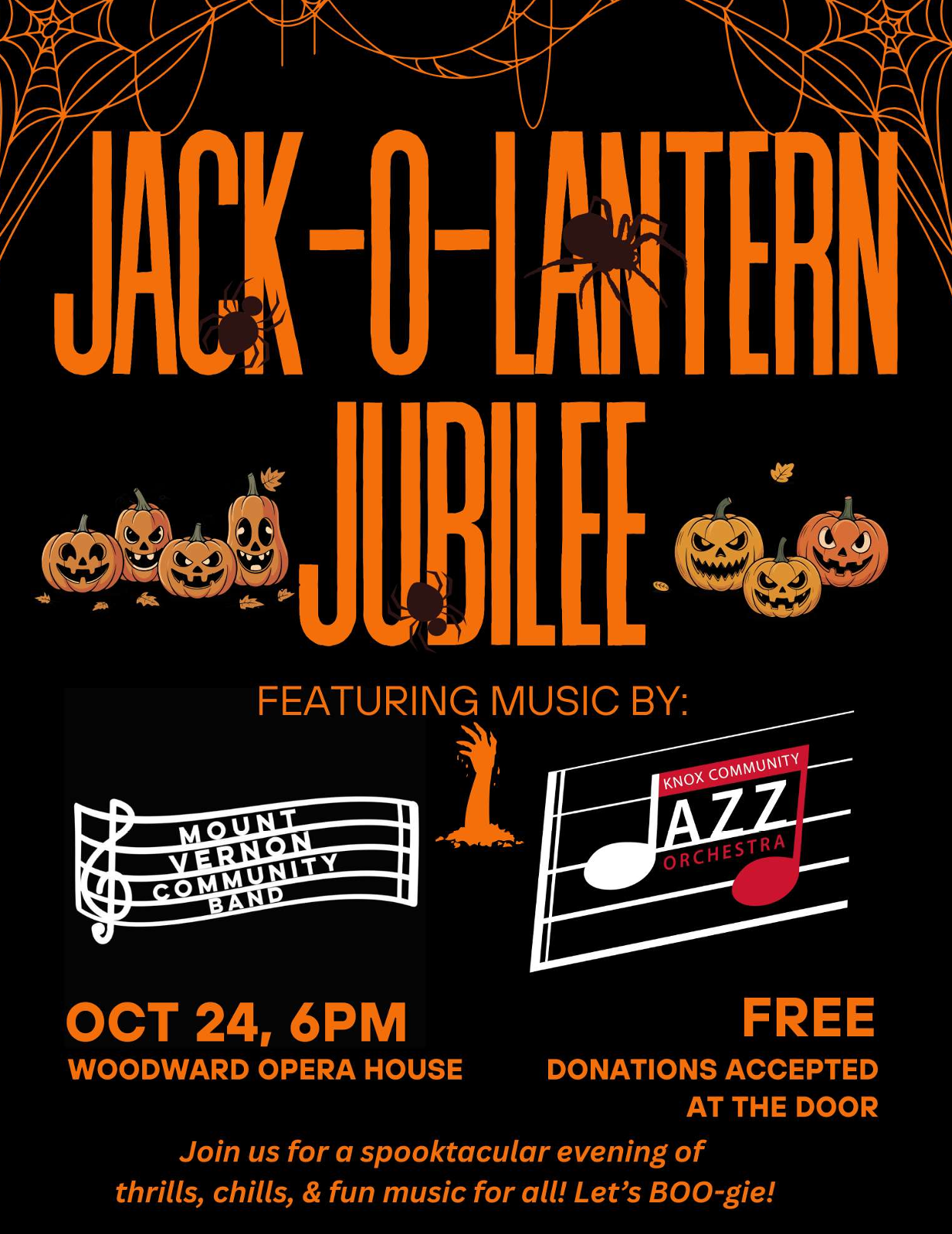 A Jack-o-Lantern Jubilee' scheduled Oct. 24 with MV band, jazz